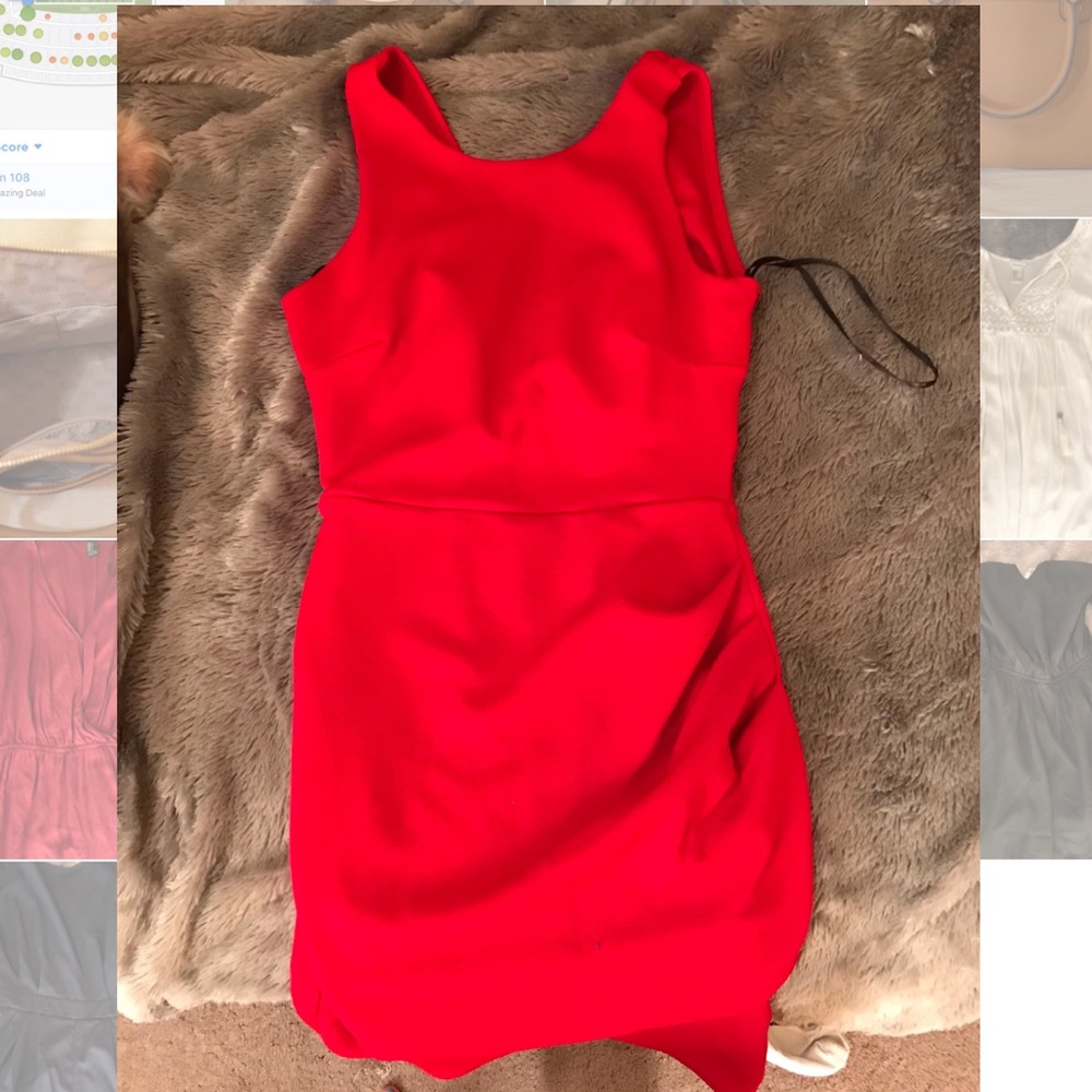 Red tight dress